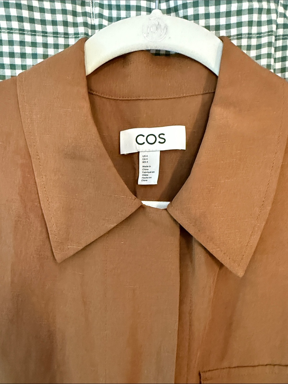 COS Carmel Brown Sleeveless Belted Shirt linen Dress - Picture 2 of 6